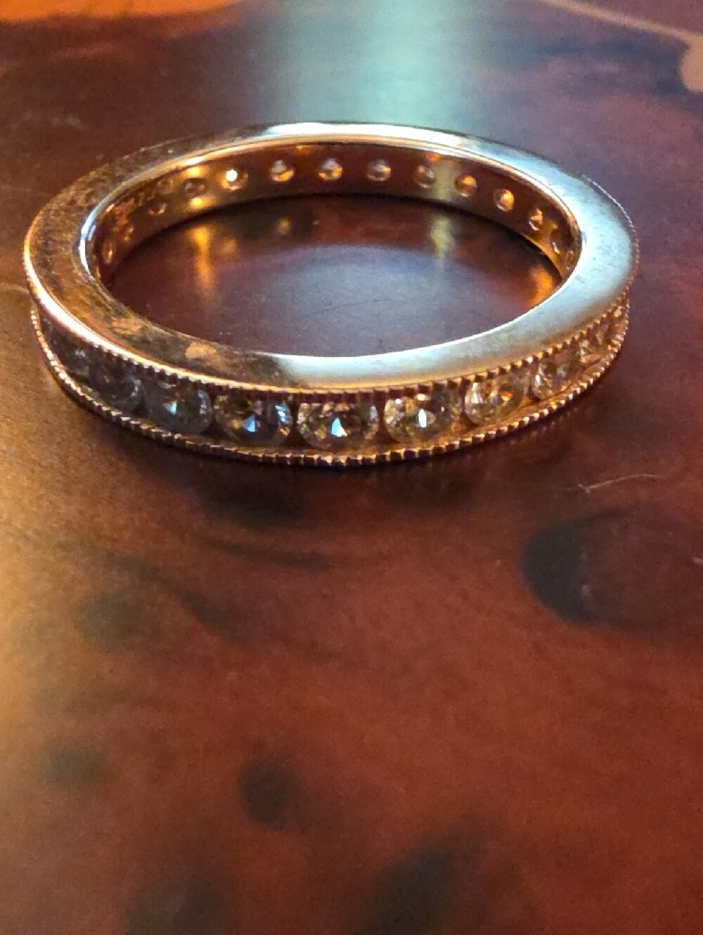 Diamonique Ring Set Sterling Silver Size 10 - Picture 5 of 12